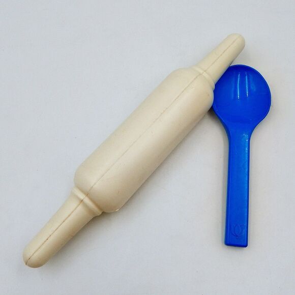 Little Tikes Rolling Pin White Mixing Spoon Blue Pretend Play Kitchen Replace - Picture 1 of 4